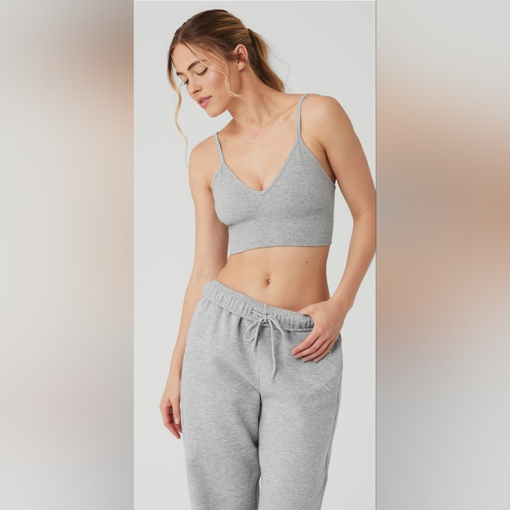 Alo Delight Bra- Dove Gray Heather